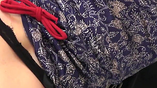 Milking stepson in the kitchen before his date