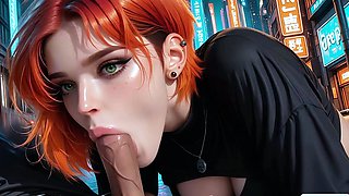 Redhead street siren fucks you hard in the public alley