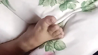 Secretly Jacking off to Stepmom's Foot