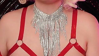 Sexy Hot Blonde MILF Eating Donuts - Food Fetish in Latex Rubber Opera Long Gloves