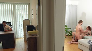 Redhead hottie Leya Desantis gets her asshole gapped