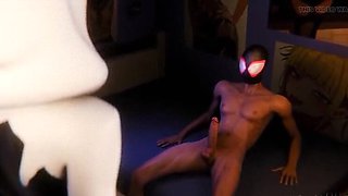 Spider Gwen Fucks Spider Miles: Hot 3D Hentai Sex with Shivani Singh - Indian Anime Comic Animation