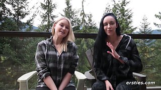 Amateur Lesbian Babes Have Sexy Fun In a Cabin