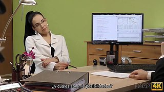 Loan4k. accomplice drills mouth and sissy of fresh very adorable coworker
