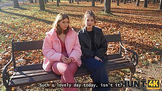 Hunt4k. she shows her knockers for currency and cheats on her gf