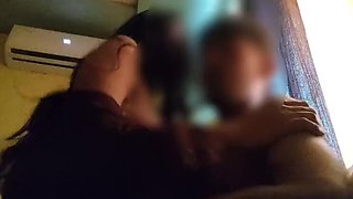 Huge Tits Cheating Girlfriend Rides Another Guy in Hotel