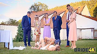 Blonde Bride With Natural Tits Enjoyed A Good Fuck On Her Kinky Wedding