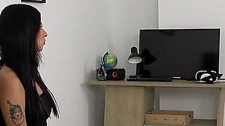 Part 2: My Girlfriend Fucks Her Lesbian Girlfriend with a Strapon After Almost Discovering That I Covered Her Face with Cum