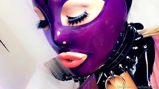 two women fetish latex asslicking and anal mff