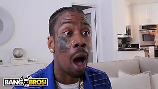 Bangbros - cheerleader Riley Reid rails her 's boyfriend's meaty ebony dick