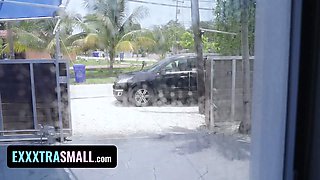 Wonderful teenie kristy may moans in elation like a kinky skeeter as she gets her tight cooch pounded - exxxtra small