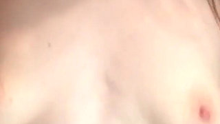 Tittyfucking My Small Tits with a Dildo