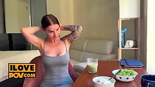 Kleo Kain Repays Perfect Weekend with Big Tits Blowjob