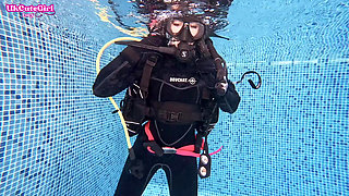 Vintage Mask & 8mm Wetsuit Underwater Scuba Bliss