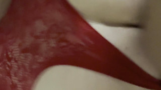 Horny Mature Neighbor Sexy Red Lingerie