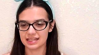 Close up teen foot worship