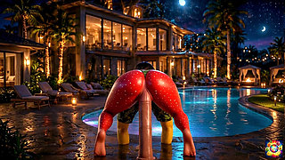 Poolside Passion Under the Stars - AI Hentai ASMR