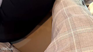 Horny Girl Plays with Cock in Fast Food Restaurant - Risky Blowjob