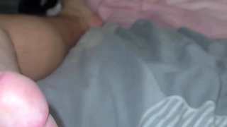 Girlfriend giving a handjob