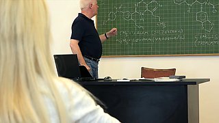 College students fuck their professor in classroom hard