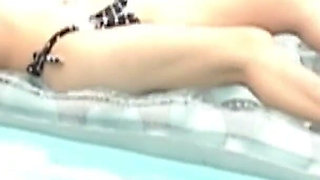 Boy films shameless friends naked in the pool