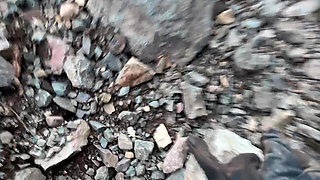 pee on the moutain so fun