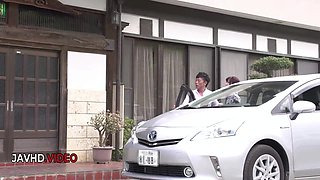 Steamy JAV encounter Kimono babe fucked intensely swallows passionately