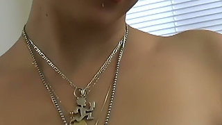 Petite Brunette with a Cross Necklace - POV Blowjob