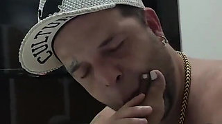 Young Friend Masturbating My Husband with Her Feet