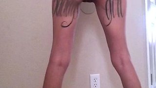 Busty Webcam Babe Sucking and Jerking Off a Dildo