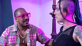 Hot Tattooed Babe Dlouise Gets Wild with BBC - Blowjob & Foot Fetish Action