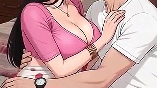 Desi Hot Puja Auntie Romantic Night - MILF