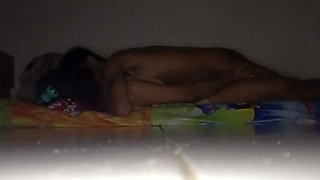 Fucking Indonesian girlfriend during heavy rain