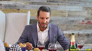 Ivy Lebelle's Steamy Kitchen Encounter with Huge Passion