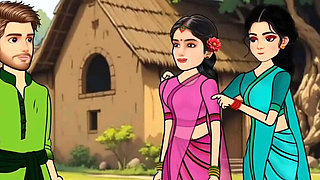 Busty Indian Girl Secret Affair - Cartoon Blowjob to Big Dick Boyfriend