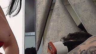 Halloween Special MILF Fucks Stepson While Masturbating in VR Glasses and Cums on Lips