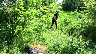 Outdoor Deepthroat, Rough Facefucking and Cum All Over My Downjacket