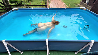 Breath Holding Underwater in Pool