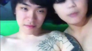 Motel sex with a dirty Korean couple