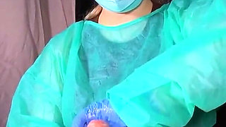Nurse Decided to Try Out My Dick in Practice, Fast Jerking off