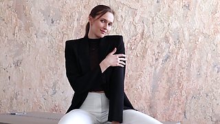 Czech teen reveals her big natural tits