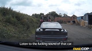 Fake cop wonderful undress search turns into three way on car bonnet