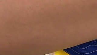 Japanese Cheerleader Squirts and Gets Her Hairy Pussy Pumped in Hot Gangbang