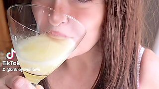 Busty Britney Chugging 10 Loads of Jizz