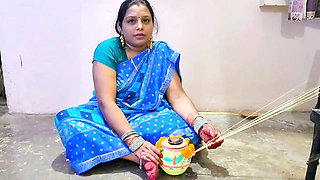 Desi Bhabhi Hardcore Fucking on Karwa Chauth - Hindi Audio Sex with Big Ass