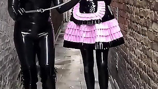 Sissy Led through London Streets