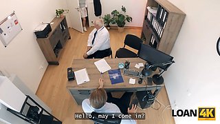 Loan4k. amateur aggressive office xxx with splendid mina k and a loan manager