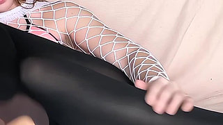 Secret Hole in Black Pantyhose