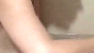 Blonde Wife Shaving in the Tub