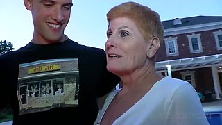 Raunchy Grandma Takes Anal and Gets Creampie